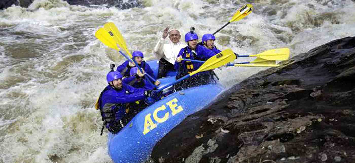 Pope Francis Goes Rafting