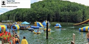 A view of ACE Adventure Resort's Water Park from the beach.