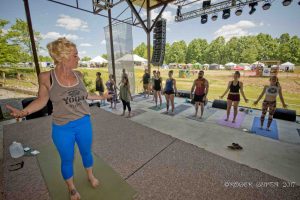 candace evans teaching yoga workshops at mountain music festival at ace adventure resort 2017