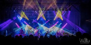 Umphrey's McGee performs their headliner set on the mountaintop at ACE Adventure Resort during Mountain Music Festival.