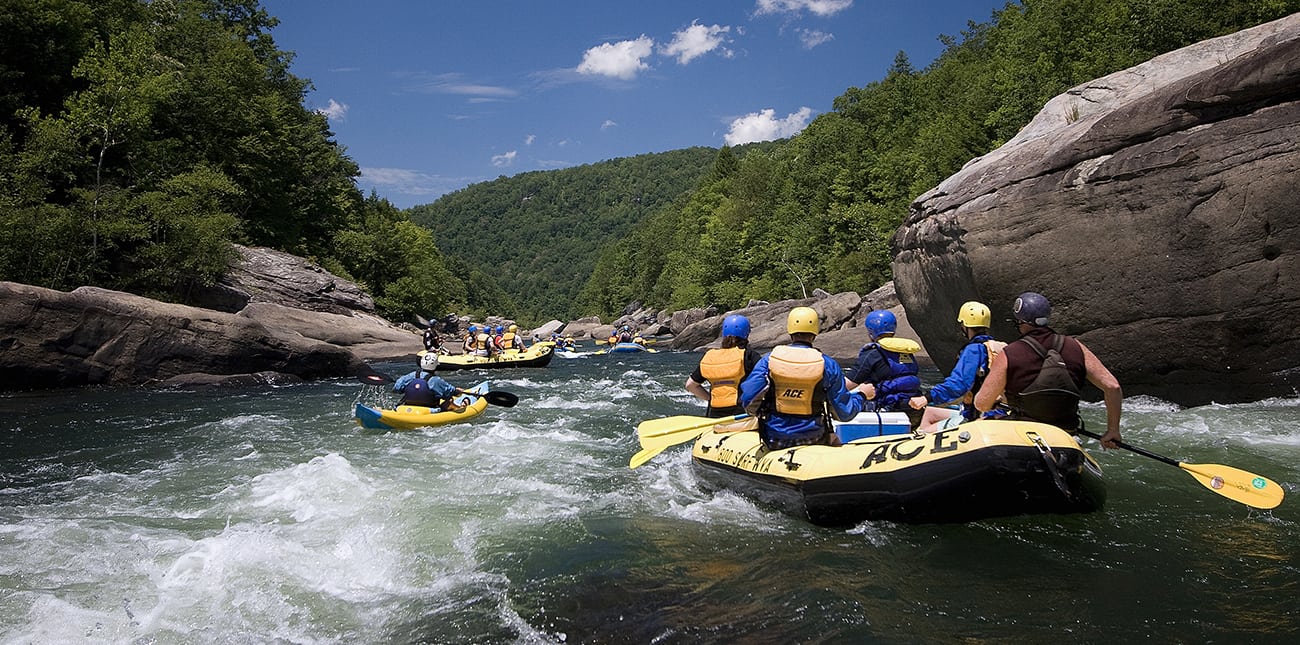 Rafting the summer Gauley with ACE Adventure Resort in West Virginia.