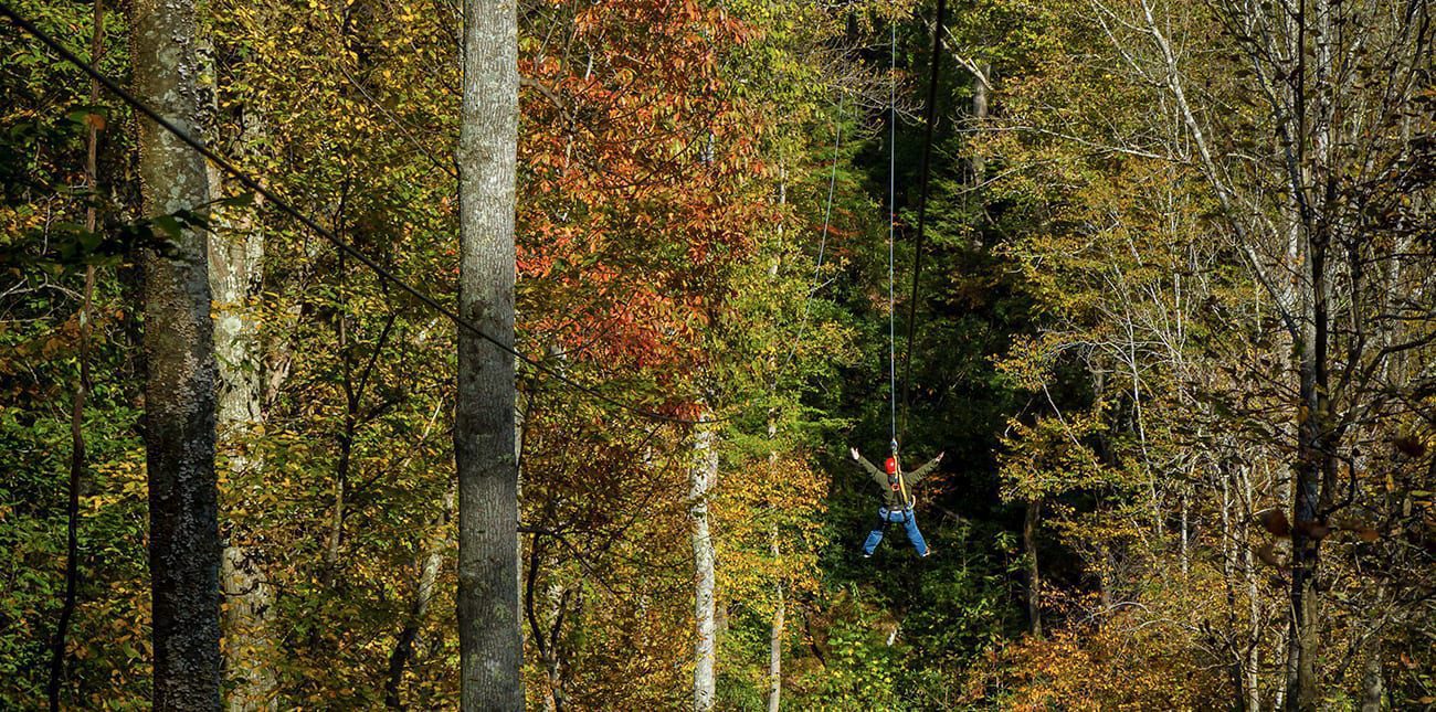 Fall Zip Lining in WV