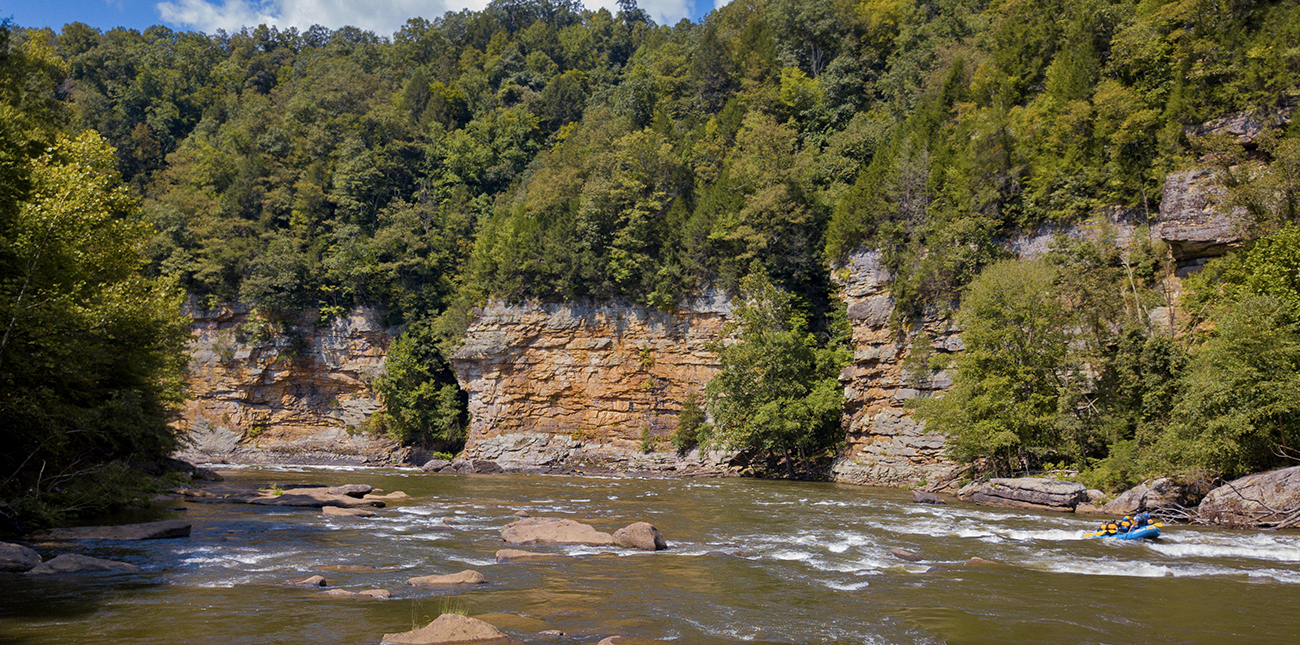 Scenic Canyon Doors rapid on the Lower Gauley River whitewater rafting trip with ACE Adventure Resort.