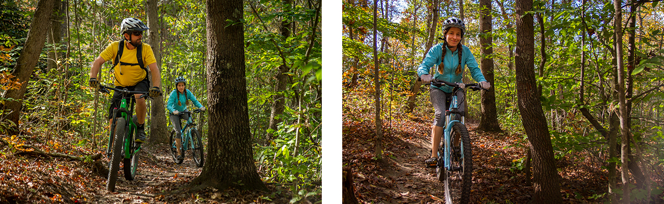 Touring single track on a mountain bike with ACE Adventure Resort in West Virginia. 