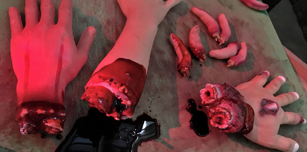 Blood and body parts serve as props for two haunted houses in Nightmare in the Gorge at ACE Adventure Resort in West Virginia.