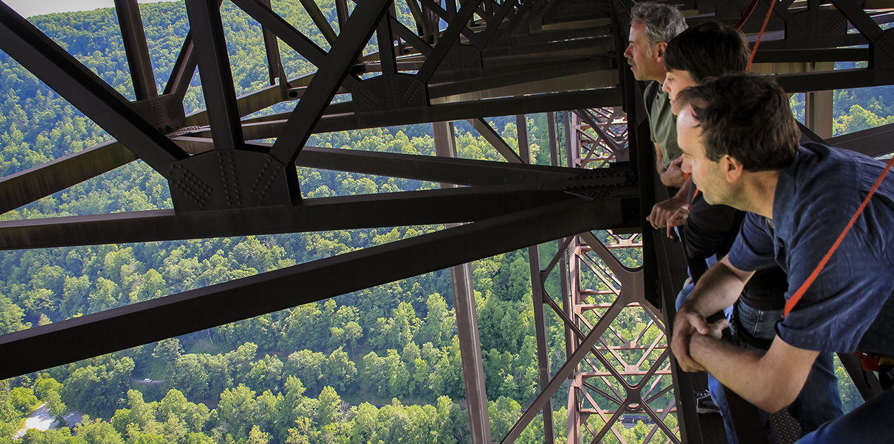 New River Bridge catwalk tours with ACE Adventure Resort in the New River Gorge.