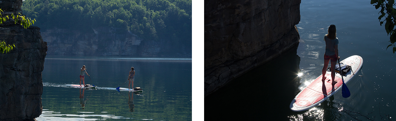 Flatwater SUP tours with ACE Adventure Resort on Summersville Lake.