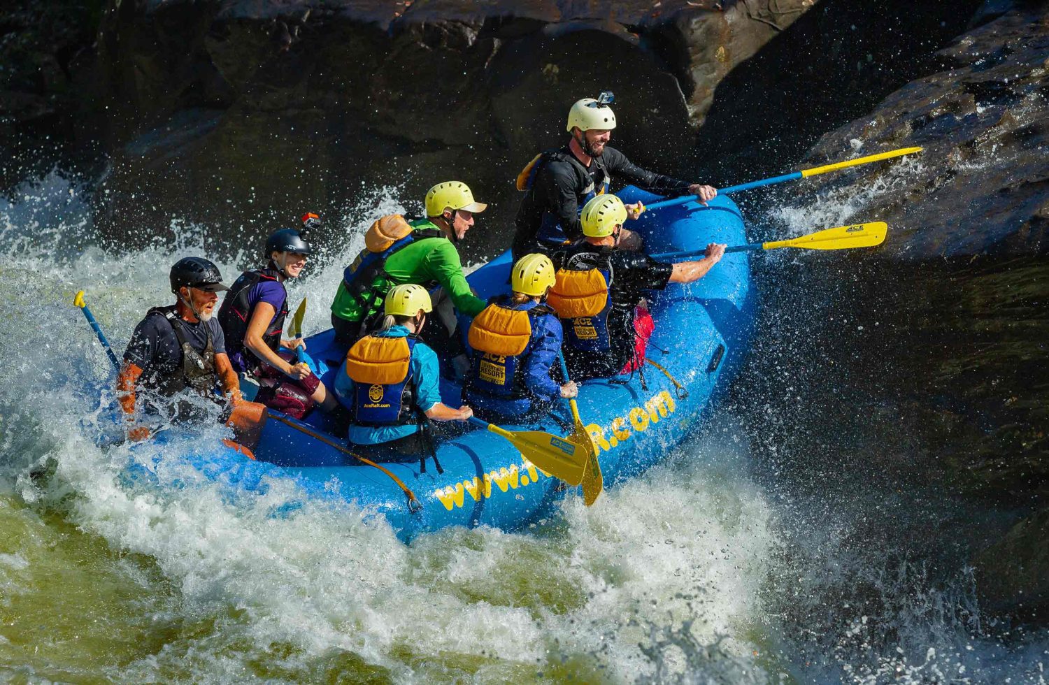 Guests rafting the Upper Gauley