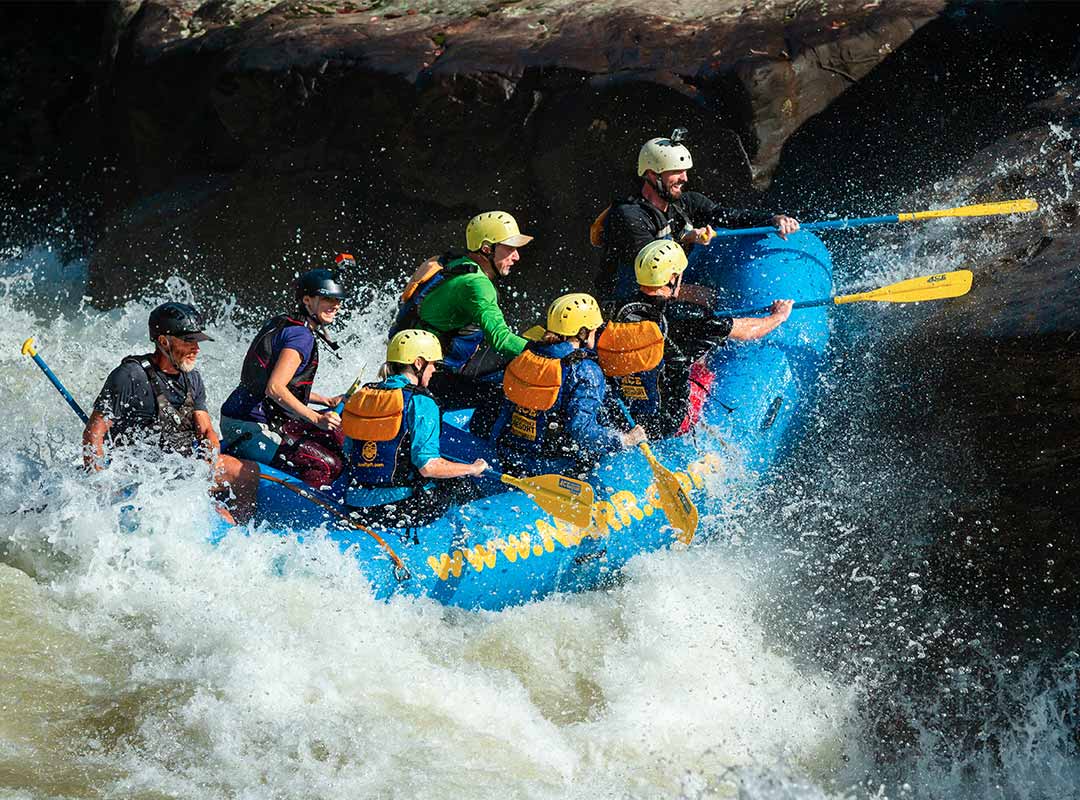 Pillow rock upper gauley rafters