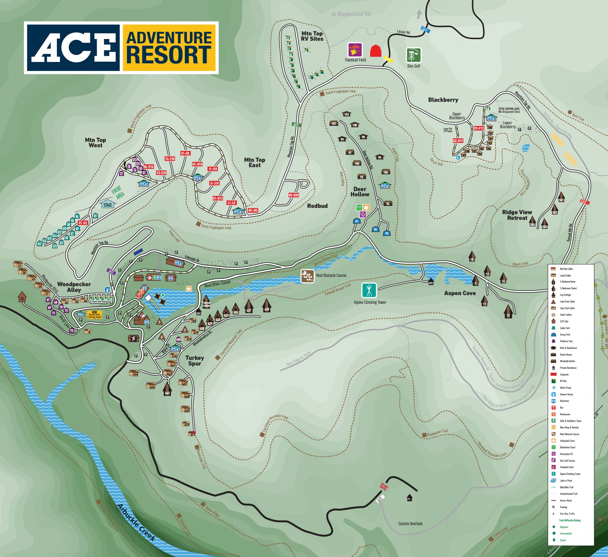 Resort Map | ACE Adventure Resort