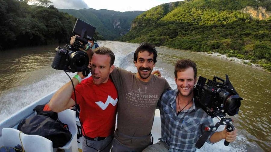 Group posing at the River