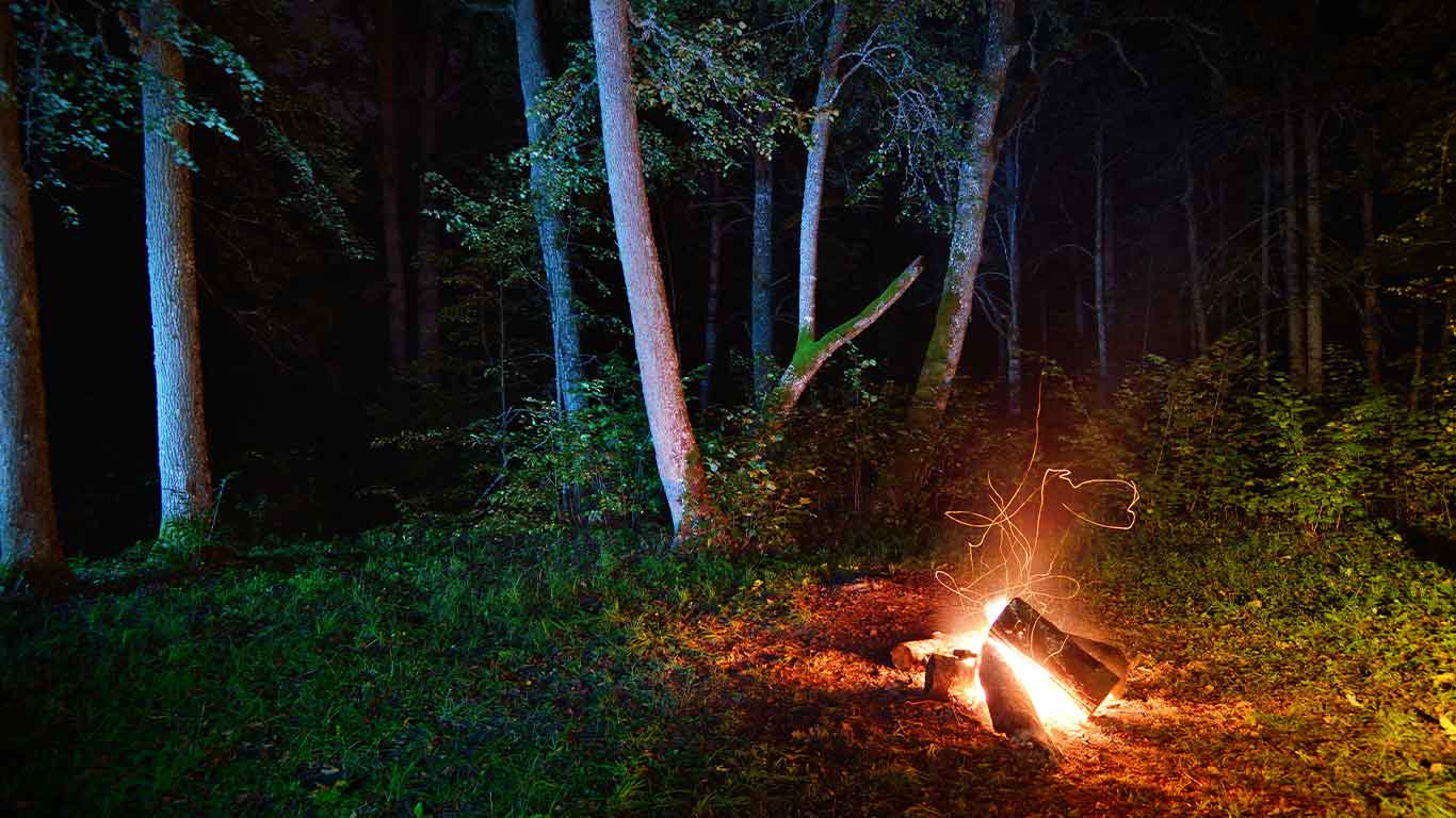 Campfire during the Haunted Campout 