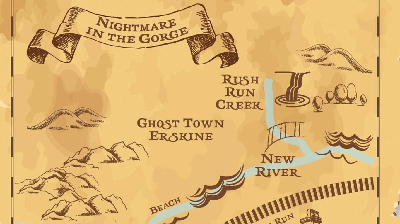 Treasure map for Nightmare in the Gorge