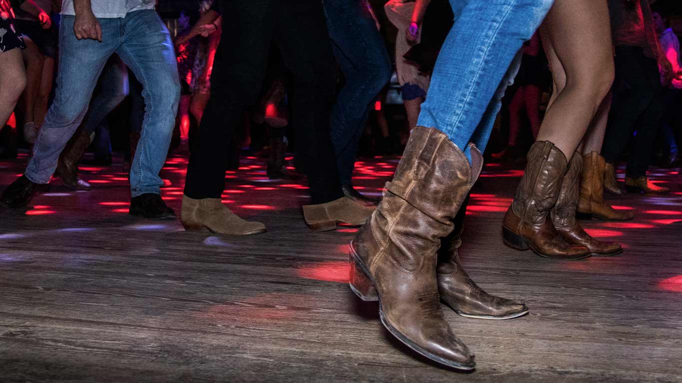 Close up of cowboy boots