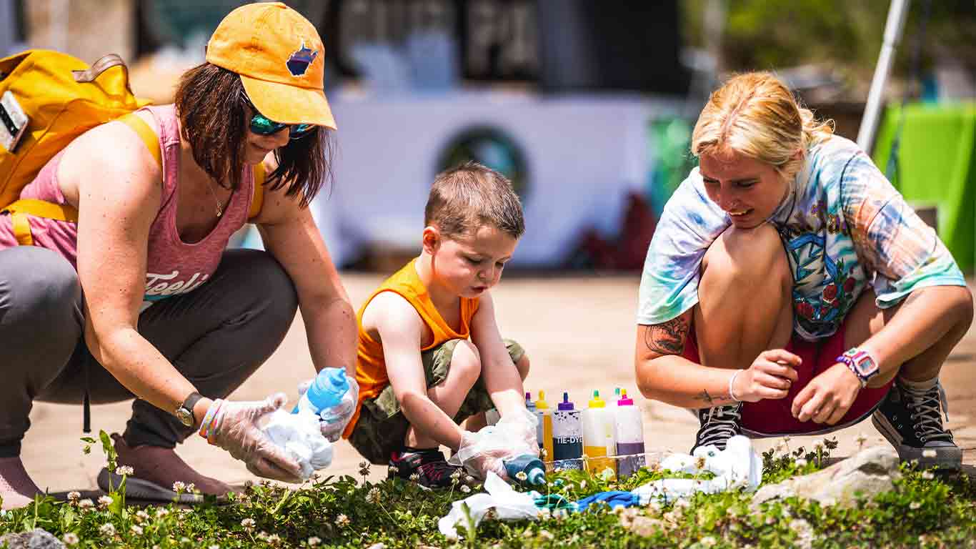 Family at adventure zones