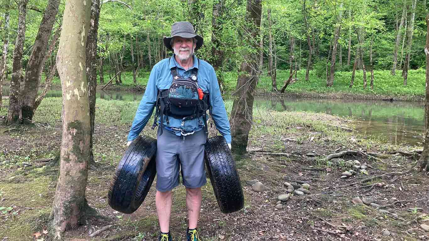 Dave at New River Cleanup