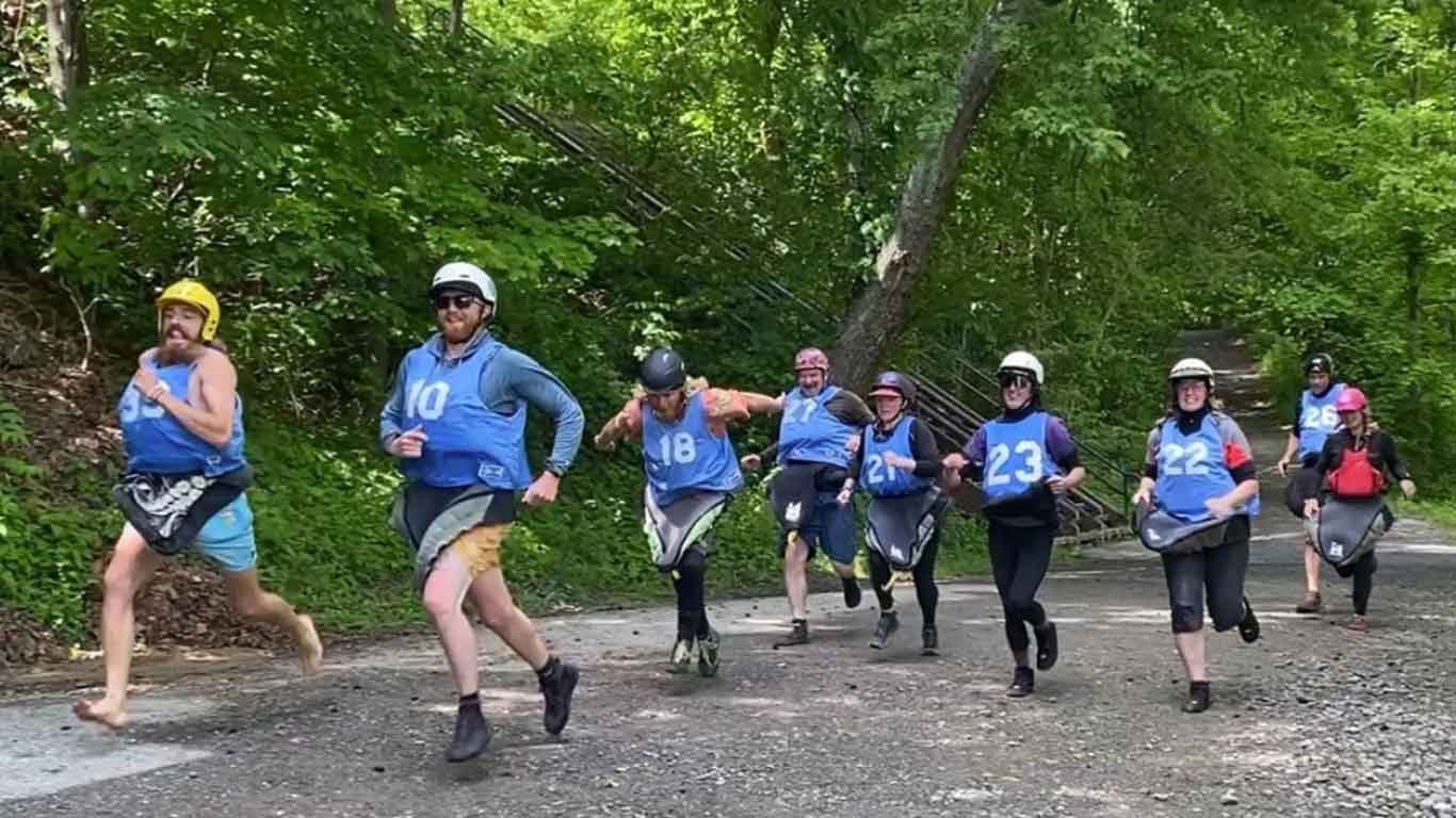 Runners at New River Gorge Race & Rolling Rodeo