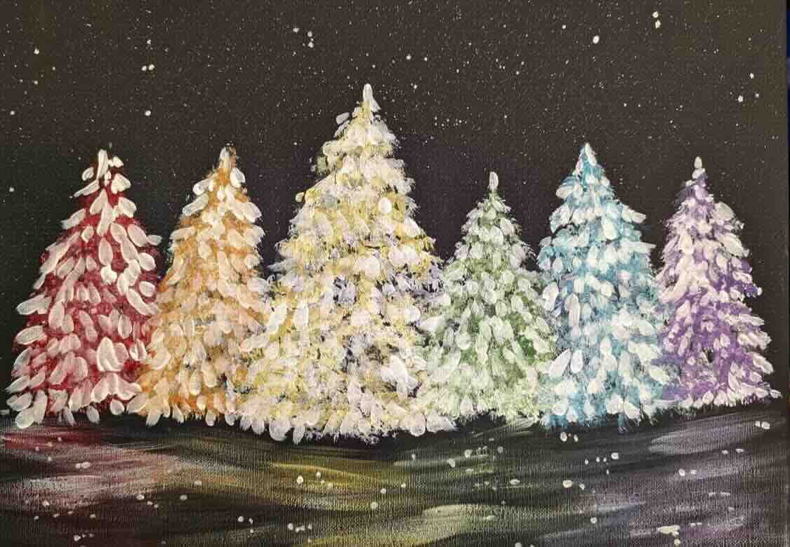 painting for the wild and wonderful paint party at the lost paddle in the new river gorge